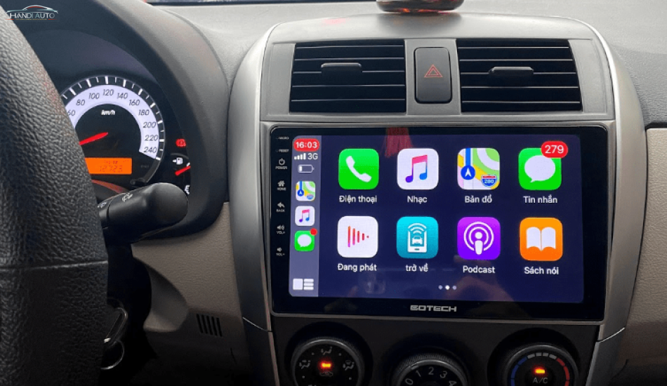  Màn hình ô tô thông minh Android Gotech sang trọng cho xe Toyota Altis 2013